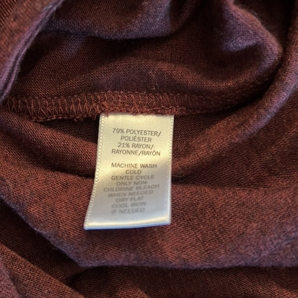 Loft cute maroon drawstring waist long sleeve dress - Picture 11 of 11